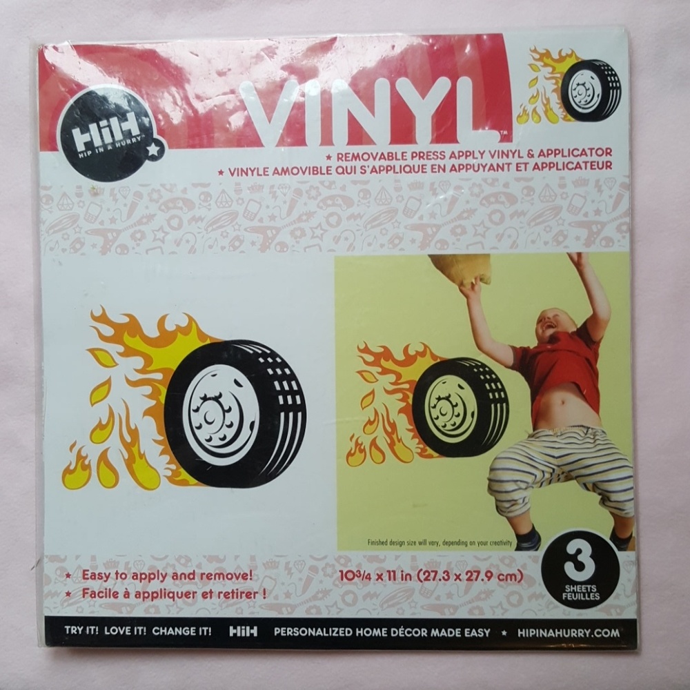 NEW Vinyl Wall Decals Tires Hotwheels Cars